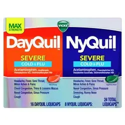 Vicks DayQuil & NyQuil Severe Cold & Flu Medicine Liquicaps - 24ct