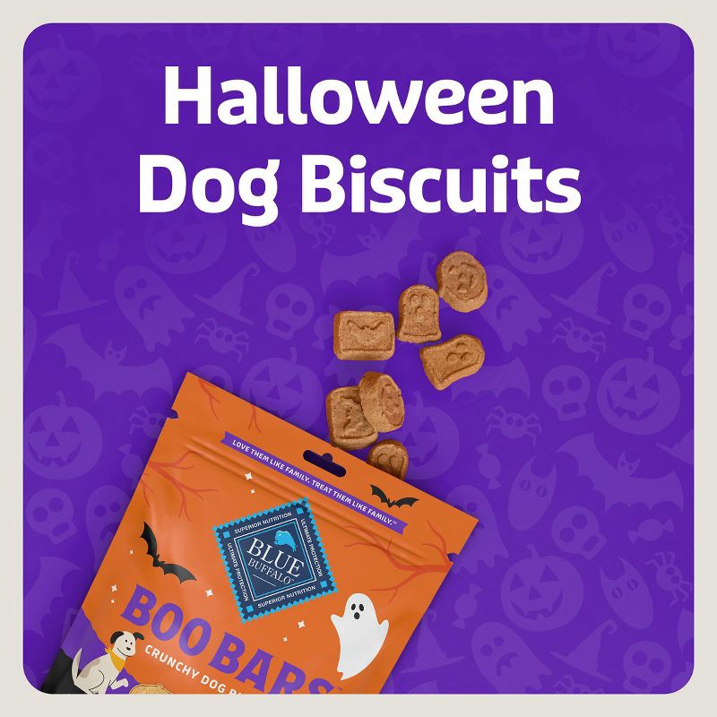 slide 3 of 10, Blue Buffalo Boo Bars Crunchy Biscuits, Pumpkin & Cinnamon Halloween Dog Treats - 11oz, 11 oz