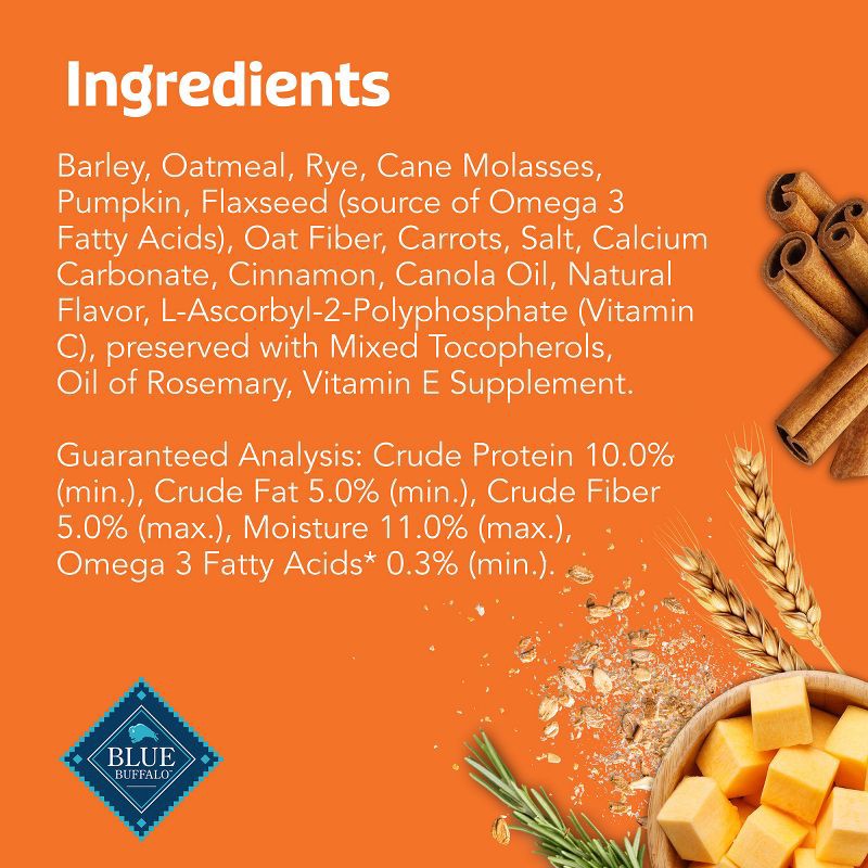 slide 5 of 10, Blue Buffalo Boo Bars Crunchy Biscuits, Pumpkin & Cinnamon Halloween Dog Treats - 11oz, 11 oz