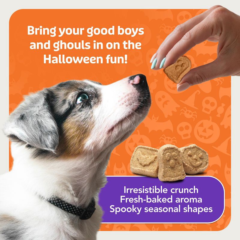 slide 7 of 10, Blue Buffalo Boo Bars Crunchy Biscuits, Pumpkin & Cinnamon Halloween Dog Treats - 11oz, 11 oz