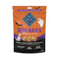 Blue Buffalo Boo Bars Crunchy Biscuits, Pumpkin & Cinnamon Halloween Dog Treats - 11oz