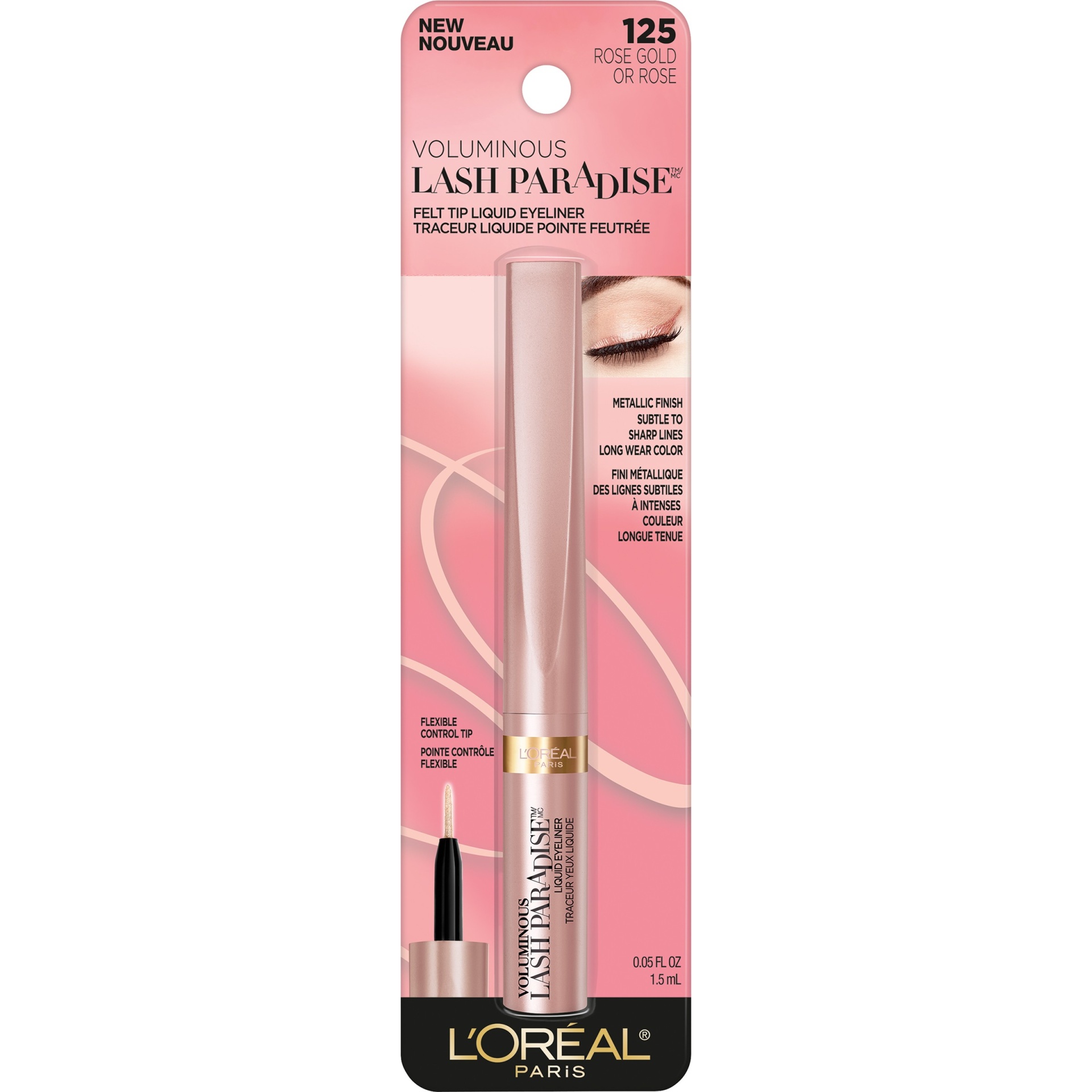slide 1 of 2, L'Oréal Voluminous Lash Paradise Liquid Eyeliner, Rose Gold, 0.05 fl oz