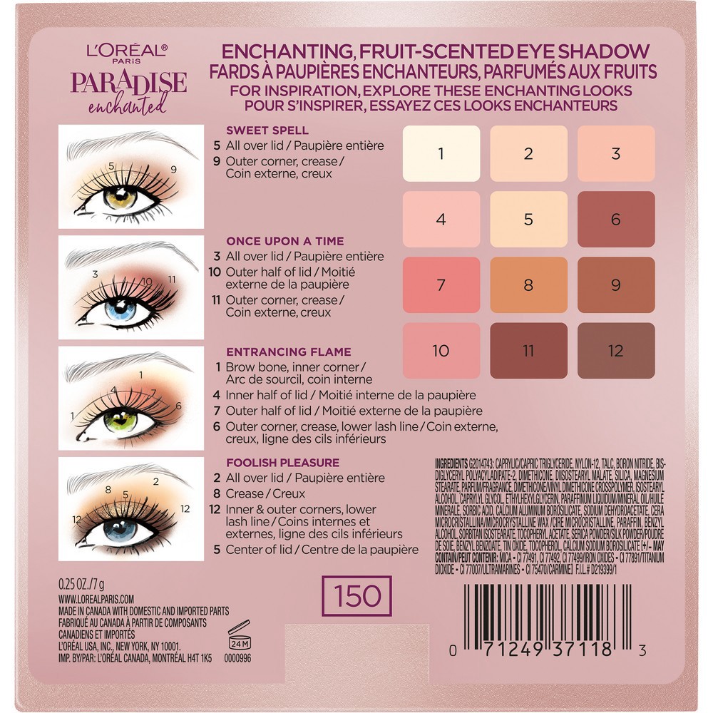 slide 2 of 6, L'Oreal Paris L'Oréal Paris Paradise Enchanted Scented Eyeshadow Palette, 0.25 oz