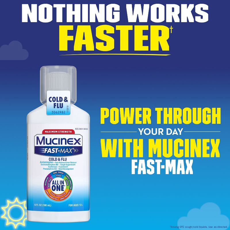 slide 6 of 11, Mucinex Max Strength Cold & Flu Medicine - Liquid - 6 fl oz, 6 fl oz