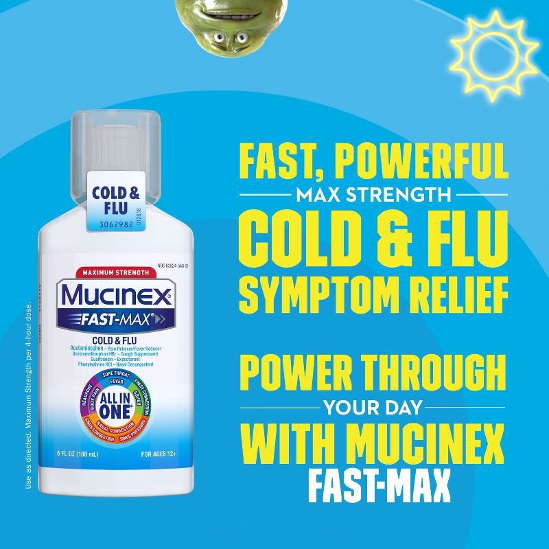 slide 7 of 11, Mucinex Max Strength Cold & Flu Medicine - Liquid - 6 fl oz, 6 fl oz