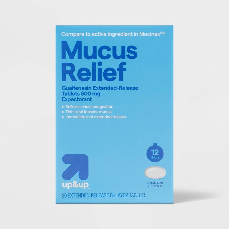 slide 1 of 5, Mucus Relief Extended Release Tablets - 20ct - up&up™, 20 ct