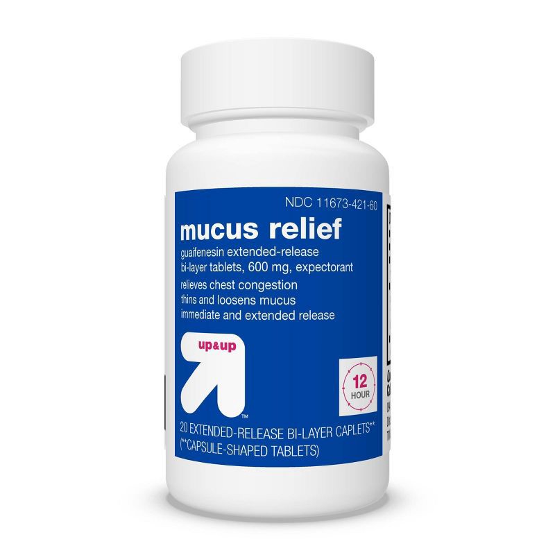 slide 5 of 5, Mucus Relief Extended Release Tablets - 20ct - up&up™, 20 ct