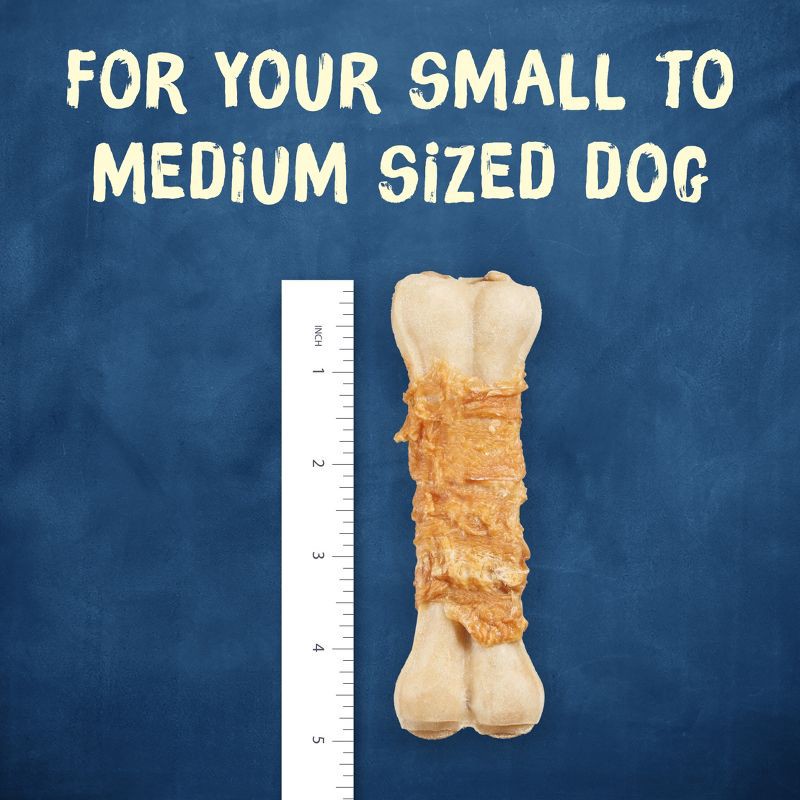 slide 11 of 11, Purina Busy Grain Free Small/Medium Breed Dog Jerky Rawhide Treats Jerky Wraps Beefhide & Chicken Dog Treats - 4ct Pouch, 4 ct