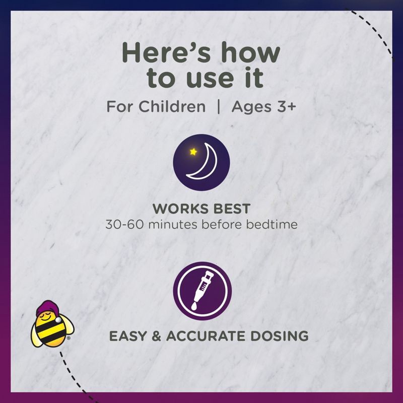 slide 5 of 10, Zarbee's Kid's Sleep Liquid with Melatonin, Drug-Free & Non-Habit Forming-Natural Berry -1 fl oz, 1 fl oz