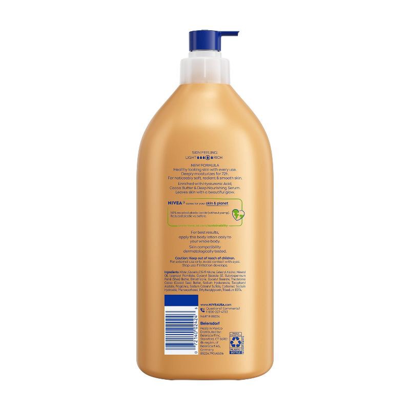 slide 2 of 11, NIVEA Cocoa Butter Body Lotion with Deep Nourishing Serum - 33.8 fl oz, 33.8 fl oz