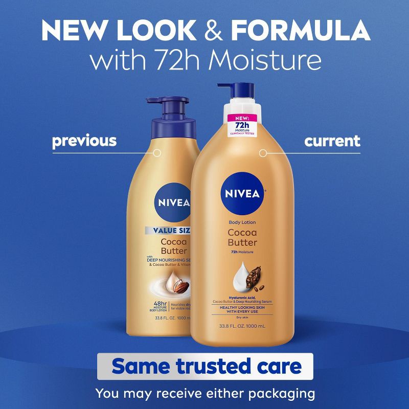 slide 3 of 11, NIVEA Cocoa Butter Body Lotion with Deep Nourishing Serum - 33.8 fl oz, 33.8 fl oz
