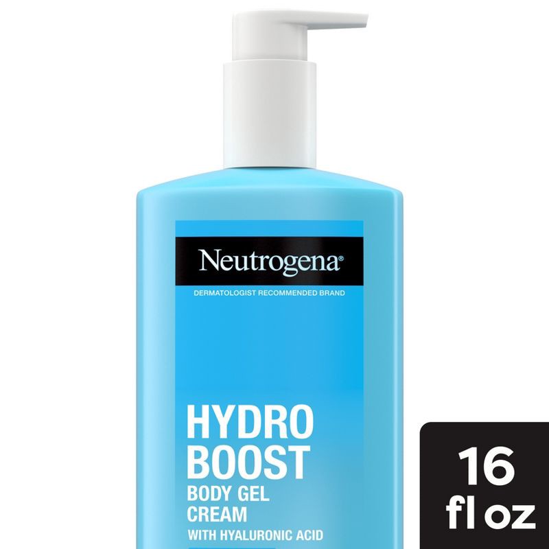 slide 7 of 7, Neutrogena Hydro Boost Hydrating Body Gel Cream with Hyaluronic Acid for Normal to Dry Skin - 16oz, 16 oz