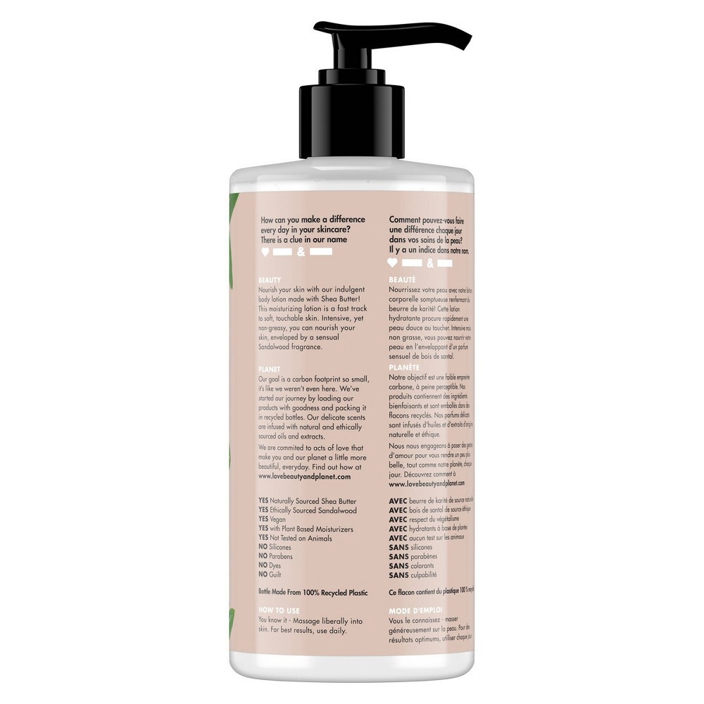 slide 2 of 4, Love Beauty and Planet Love Beauty & Planet Shea Butter and Sandalwood Hand and Body Lotion - 13.5oz, 13.5 oz