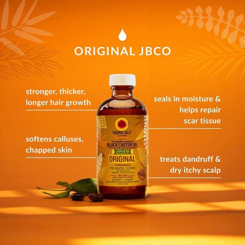 slide 2 of 5, Tropic Isle Living Jamaican Black Castor Oil - 4oz, 4 oz