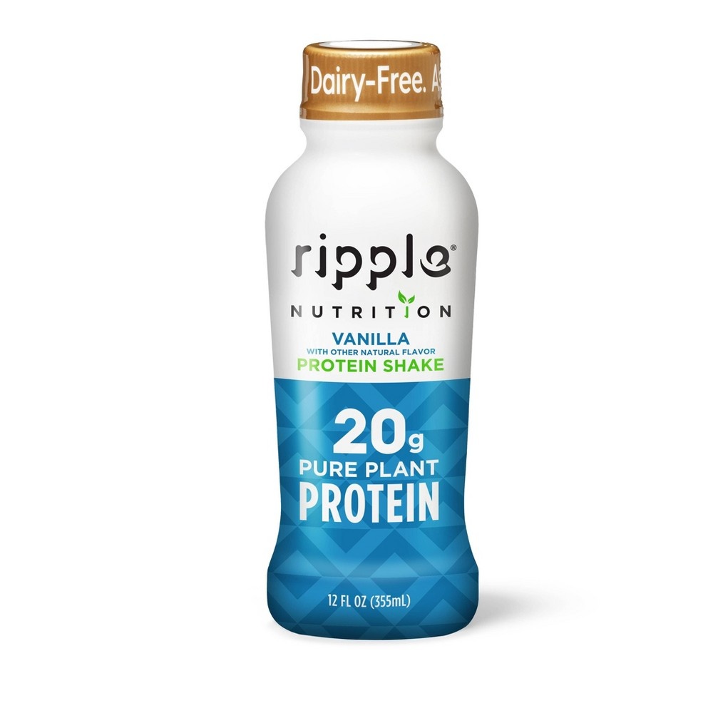 slide 2 of 4, Ripple Vegan Protein Shakes - Vanilla, 4 ct