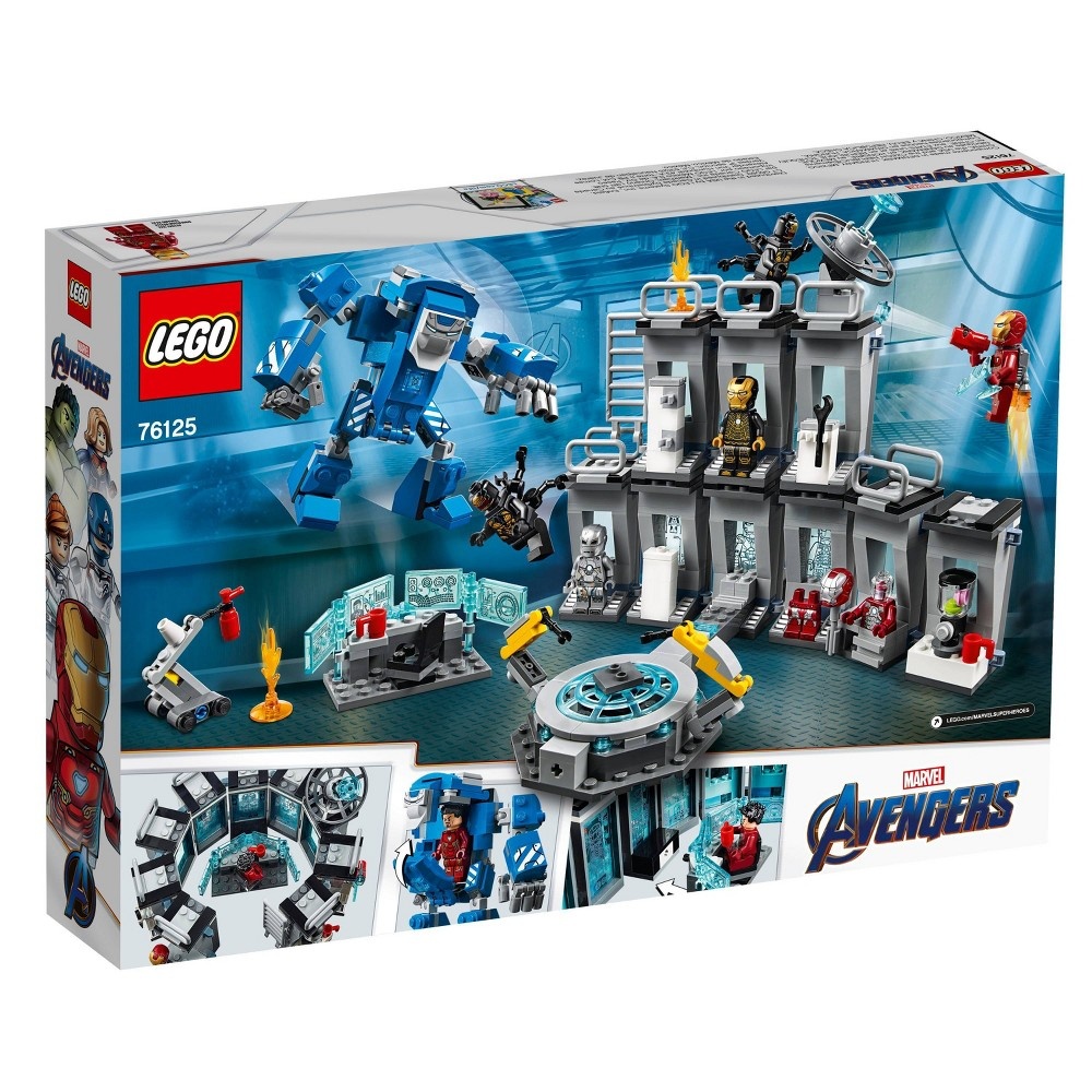 slide 5 of 7, LEGO Marvel Avengers Iron Man Hall of Armor Superhero Mech Model with Tony Stark Action Figure 76125, 1 ct