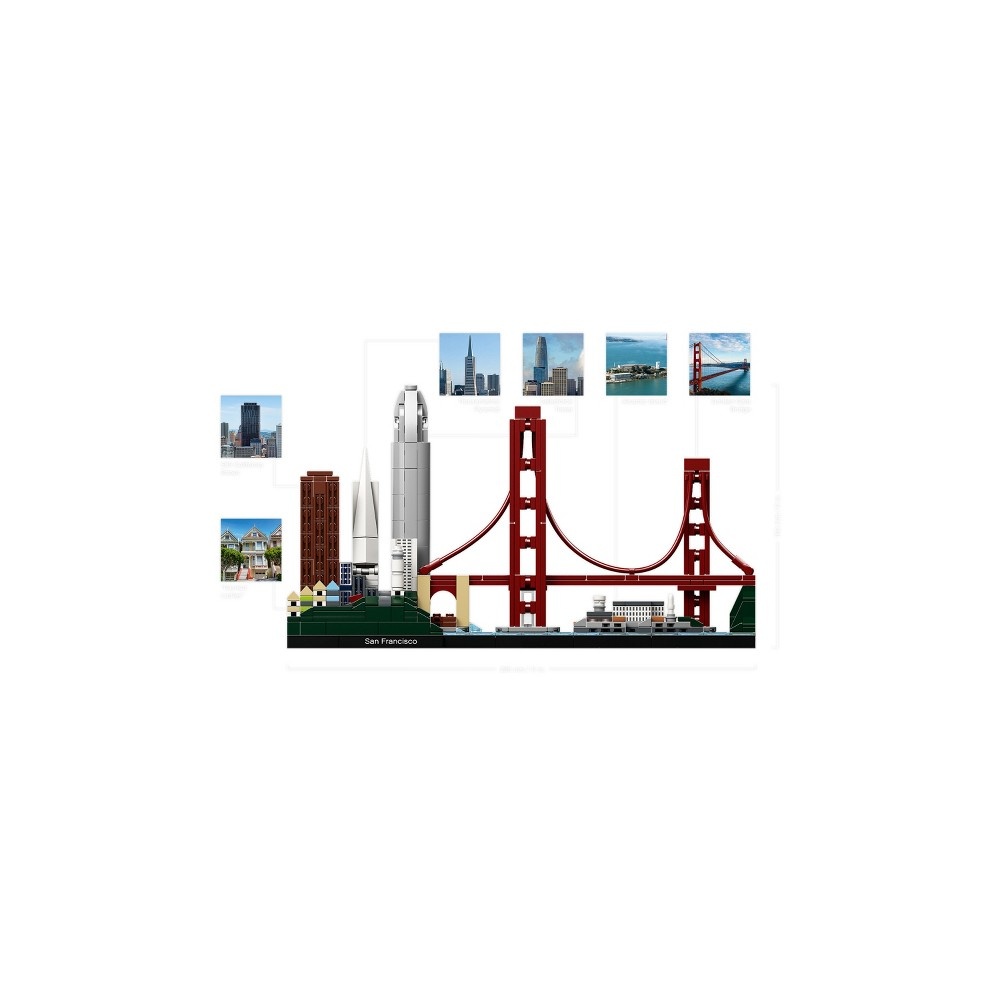 slide 6 of 6, LEGO Architecture San Francisco 21043, 1 ct