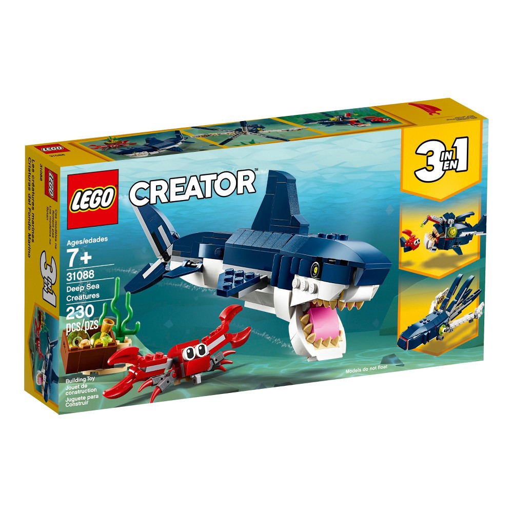 slide 4 of 7, LEGO Creator Deep Sea Creatures Building Kit Sea Animal Toys for Kids 31088, 1 ct