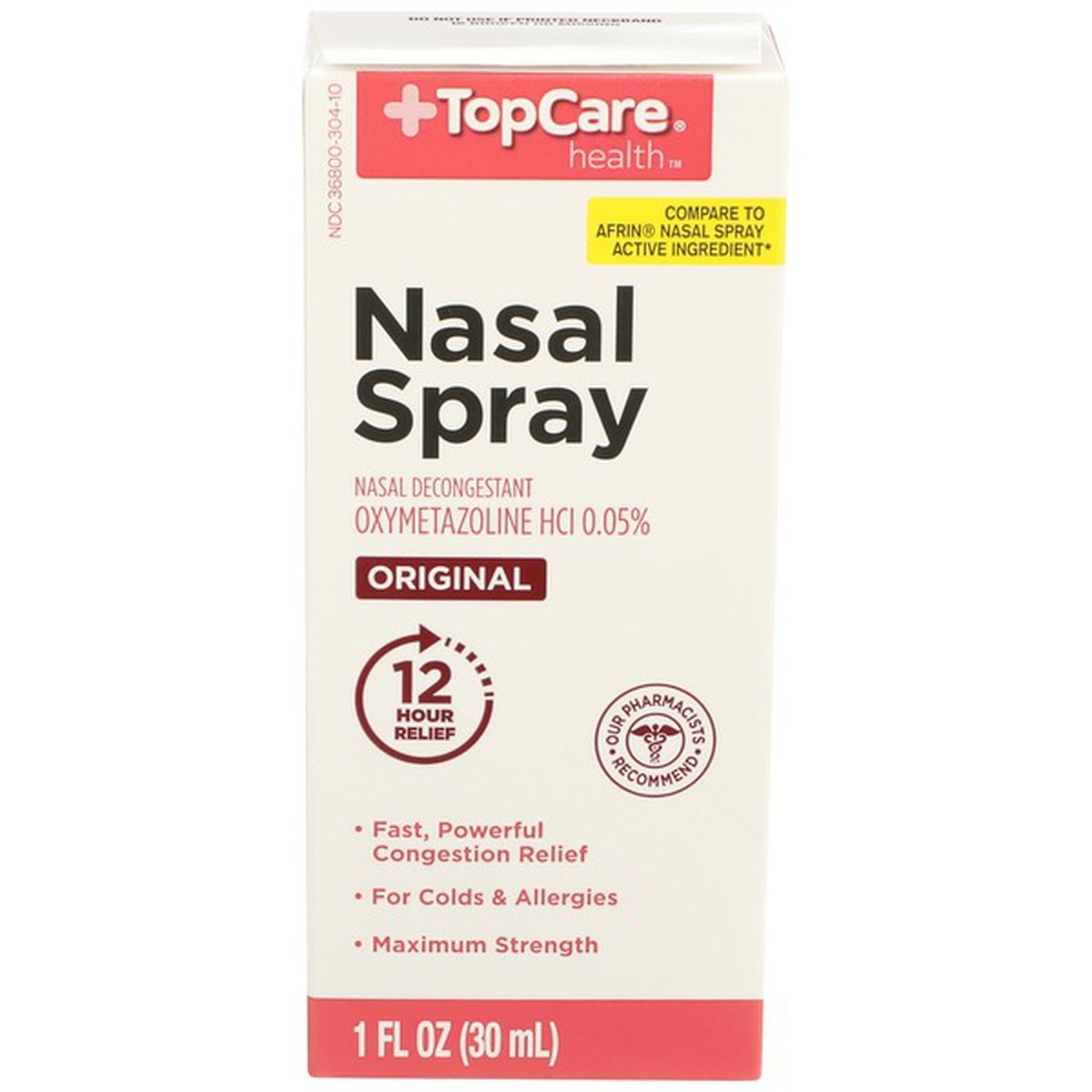 TopCare Nasal Decongestant Oxymetazoline Hcl 0.05 Nasal Spray