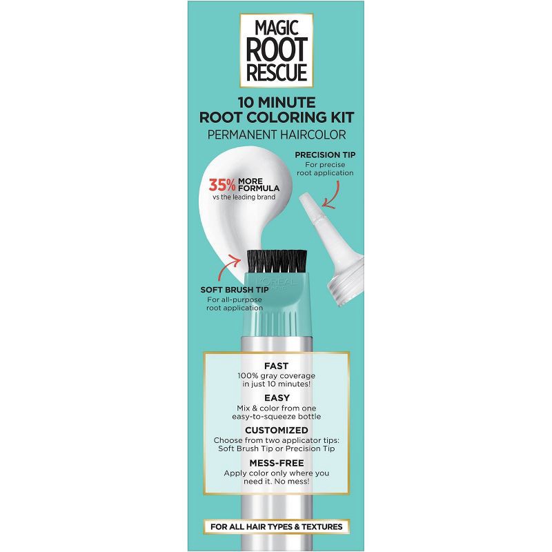 slide 4 of 6, L'Oreal Paris Root Rescue Permanent Hair Color - Medium Brown 5, 1 ct