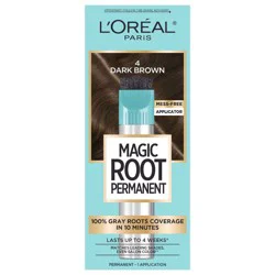 L'Oreal Paris Root Rescue Permanent Hair Color - Dark Brown 4: Paraben-Free, Gel, Includes Applicator