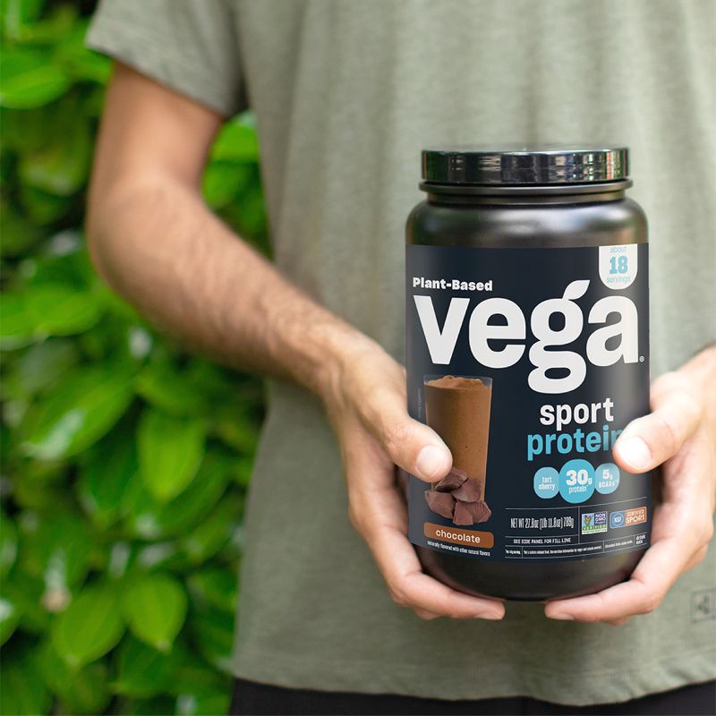 slide 5 of 5, Vega Sport Plant Based Vegan Protein Powder - Chocolate - 21.7oz, 21.7 oz