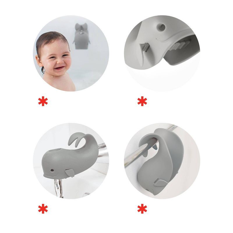 slide 4 of 7, Skip Hop Moby Safety Bath Spout Cover - Gray, 1 ct