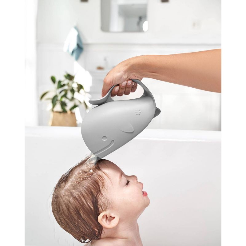 slide 2 of 13, Skip Hop Moby Waterfall Baby Bath Rinser - Gray, 1 ct