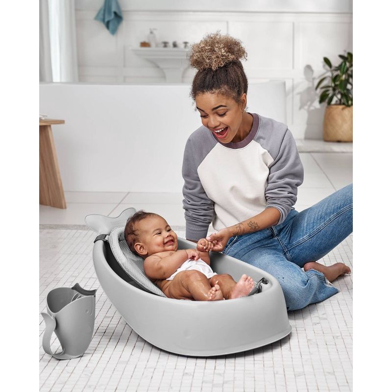 slide 11 of 13, Skip Hop Moby Waterfall Baby Bath Rinser - Gray, 1 ct