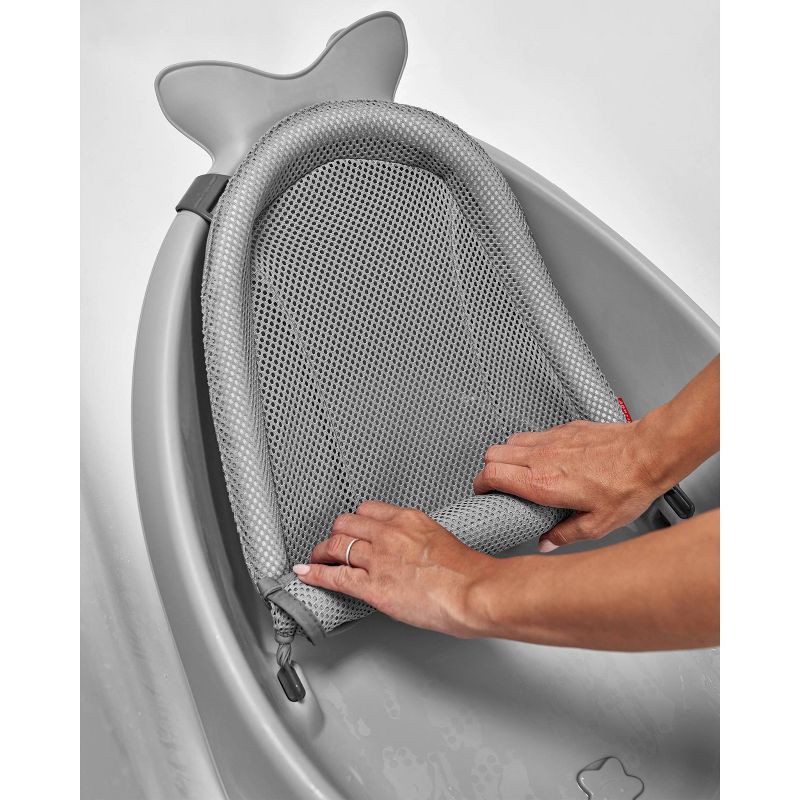 slide 14 of 16, Skip Hop Moby Smart Sling 3-Stage Baby Bath Tub - Gray, 1 ct