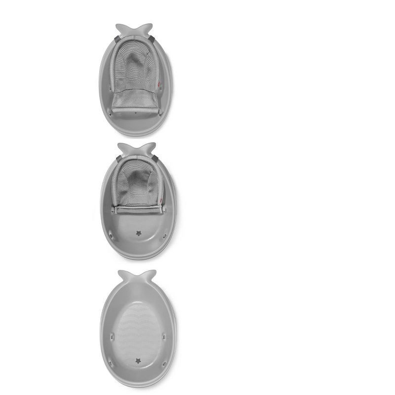 slide 8 of 16, Skip Hop Moby Smart Sling 3-Stage Baby Bath Tub - Gray, 1 ct