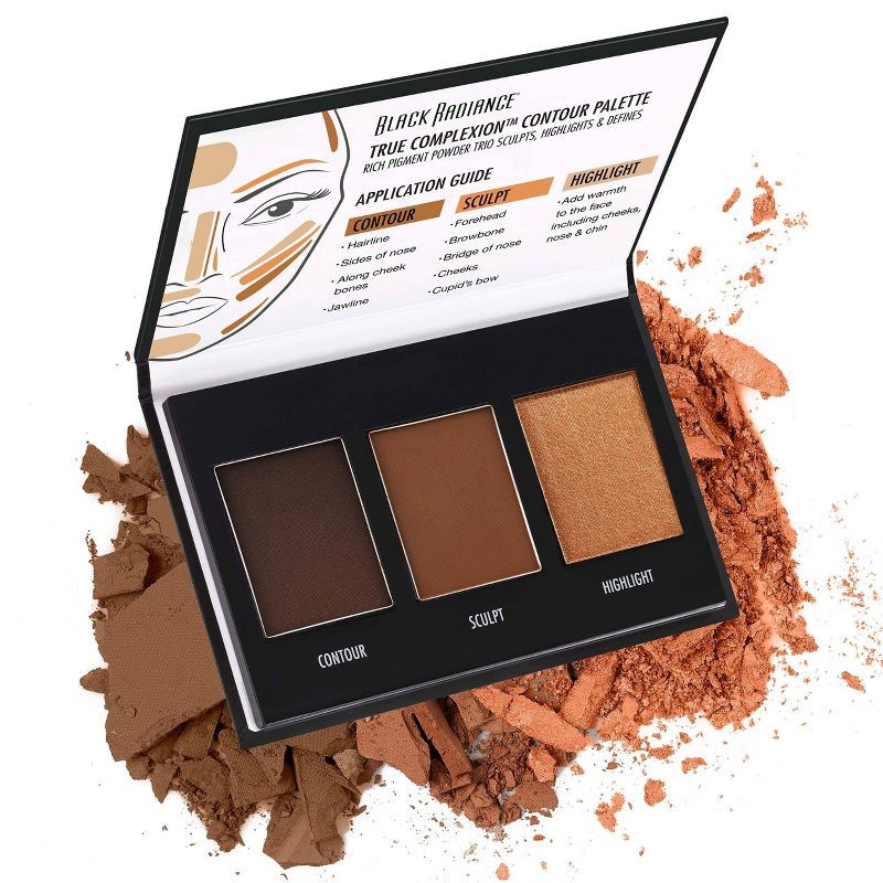 slide 4 of 4, Black Radiance True Complexion Contour Palette - Dark to Deep - 0.38oz, 0.38 oz