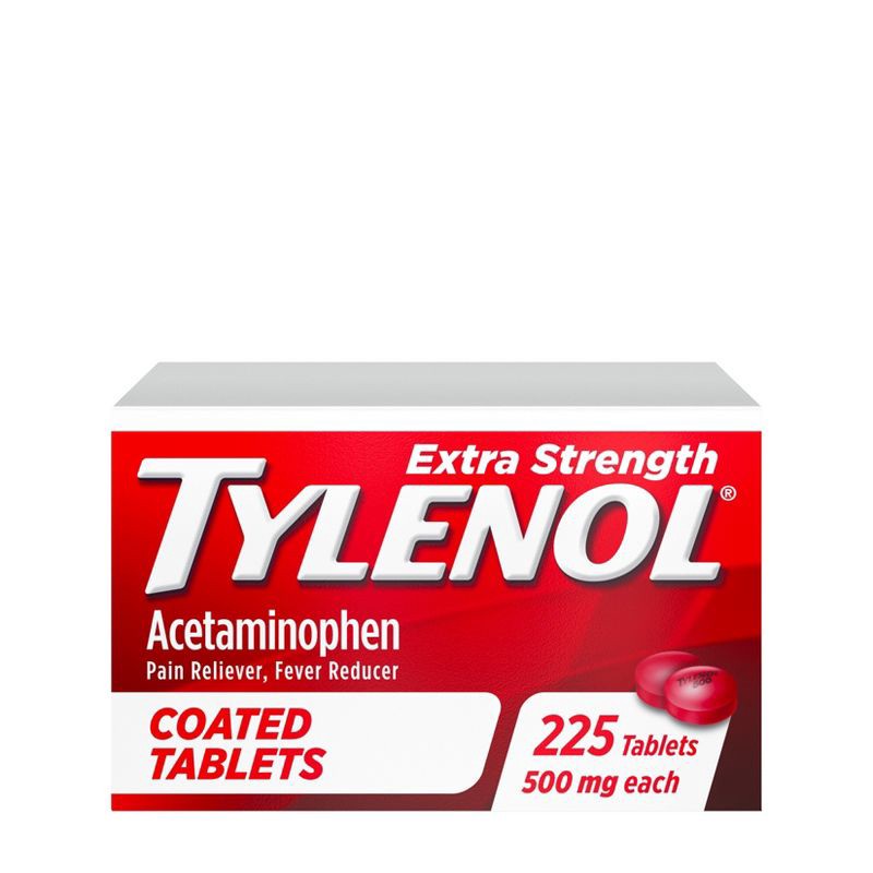 slide 1 of 1, Tylenol Extra Strength Coated Tablets - Acetaminophen - 225ct, 225 ct