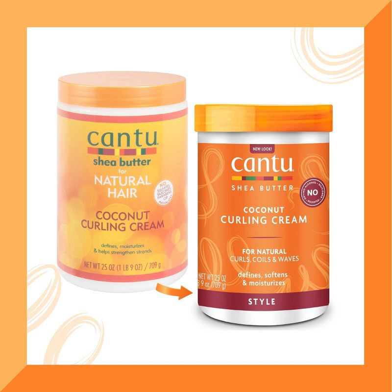 slide 2 of 7, Cantu Natural Hair Coconut Curling Cream with Shea Butter - 25oz, 25 oz