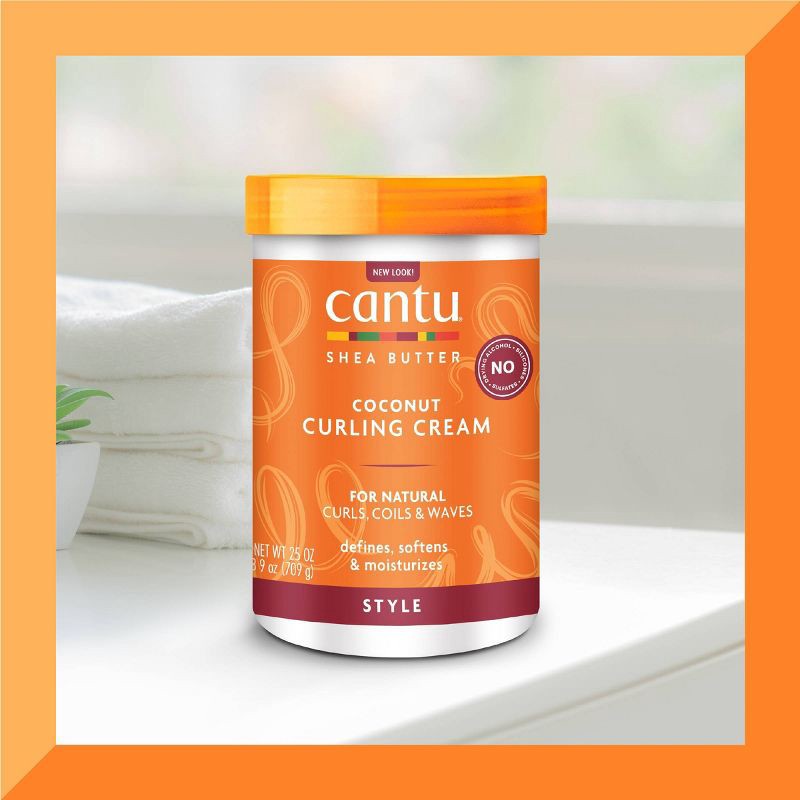 slide 3 of 7, Cantu Natural Hair Coconut Curling Cream with Shea Butter - 25oz, 25 oz