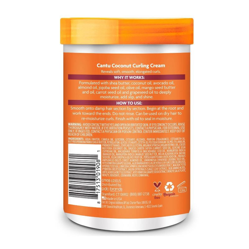 slide 7 of 7, Cantu Natural Hair Coconut Curling Cream with Shea Butter - 25oz, 25 oz