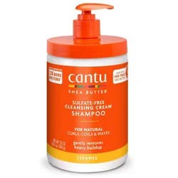 Cantu Shea Butter Hair Cleansing Cream Shampoo - 25 fl oz: For Coily and Curly Hair, Coconut Scent, Vegan