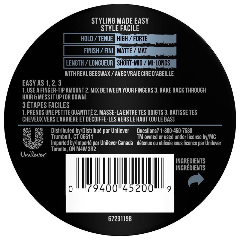 slide 2 of 8, Axe Urban Messy Look Epic Hold Matte Hair Wax - Travel Size - 2.64oz, 2.64 oz