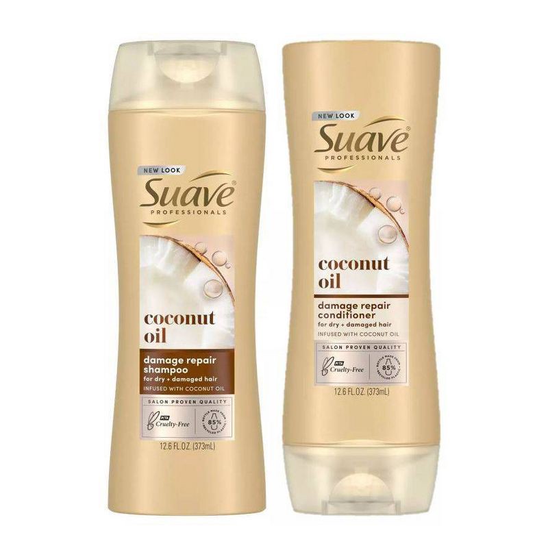 slide 1 of 1, Suave Professionals Coconut Oil Infusion Damage Repair Shampoo & Conditioner - 25.2 fl oz/2ct, 25.2 fl oz, 2 ct