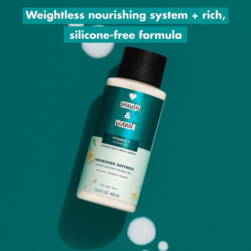 slide 5 of 7, Love Beauty and Planet Coconut Milk and White Jasmine Divine Definition Hair Conditioner - 13.5 fl oz, 13.5 fl oz