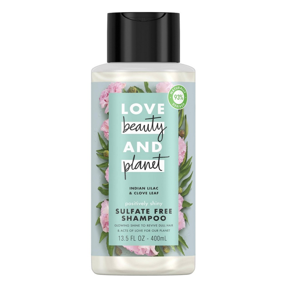 slide 8 of 8, Love Beauty and Planet Indian Lilac and Clove Leaf Positively Shine Sulfate Free Shampoo - 13.5 fl oz, 13.5 fl oz