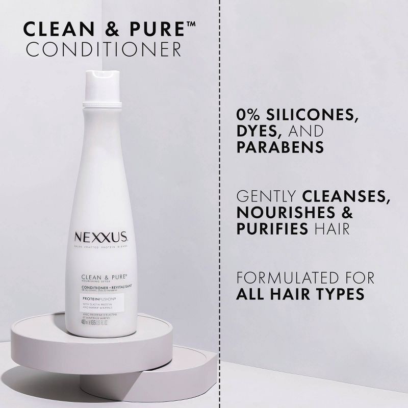 slide 6 of 10, Nexxus Clean & Pure Nourishing Detox Conditioner with Elastin Protein and Marine Minerals - 13.5 fl oz, 13.5 fl oz