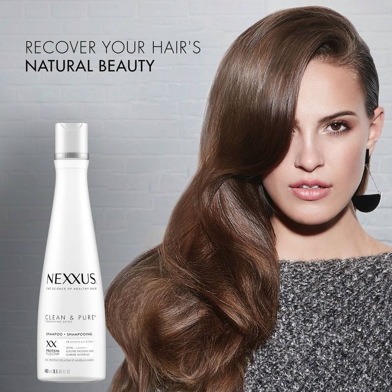 slide 5 of 8, Nexxus Clean & Pure Nourishing Detox Shampoo with Elastin Protein and Marine Minerals - 13.5 fl oz, 13.5 fl oz