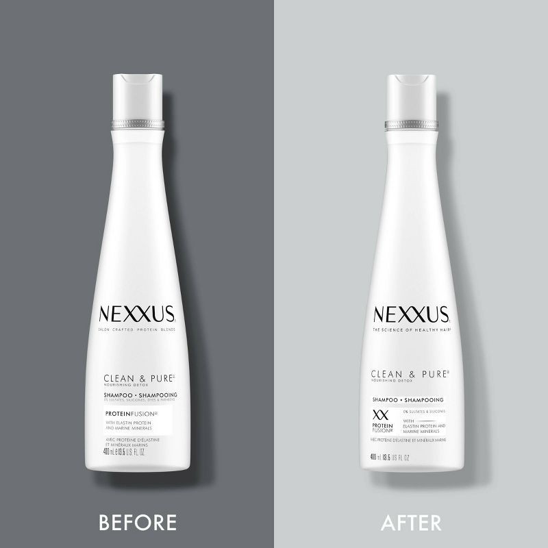 slide 8 of 8, Nexxus Clean & Pure Nourishing Detox Shampoo with Elastin Protein and Marine Minerals - 13.5 fl oz, 13.5 fl oz