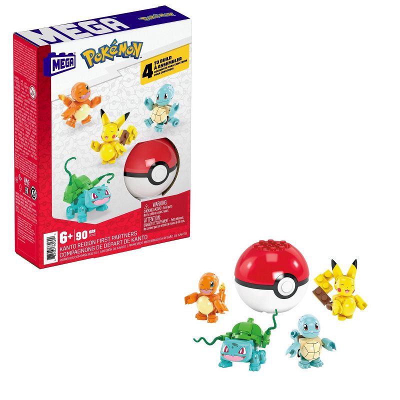 slide 1 of 1, Mega Construx MEGA Pokemon Kanto Partners Building Pack - 90pcs, 90 ct