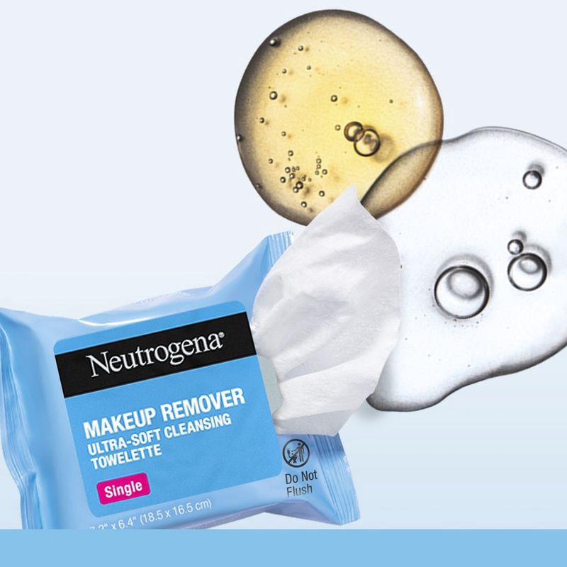 slide 4 of 8, Neutrogena Makeup Remover Wipes - Ultra Soft Micellar Facial Cleansing - Singles - 20ct, 20 ct