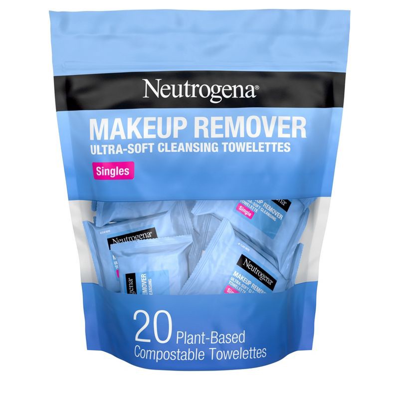 slide 1 of 8, Neutrogena Makeup Remover Wipes - Ultra Soft Micellar Facial Cleansing - Singles - 20ct, 20 ct