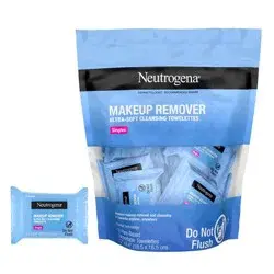 Neutrogena Facial Cleansing Makeup Remover Wipes Singles - 20ct