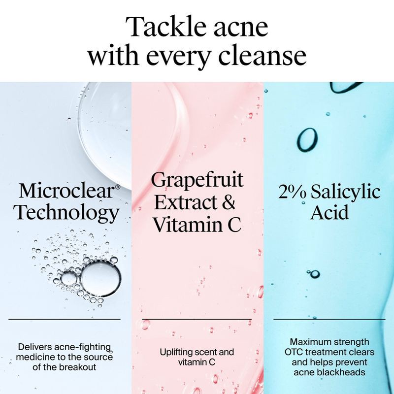 slide 6 of 6, Neutrogena Oil-Free Salicylic Acid Pink Grapefruit Pore Cleansing Acne Face Wash with Vitamin C - 9.1 fl oz, 9.1 fl oz