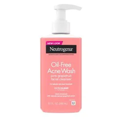 Neutrogena Oil-Free Salicylic Acid Pink Grapefruit Pore Cleansing Acne Face Wash with Vitamin C - 9.1 fl oz